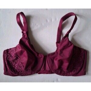 OLGA Underwire Lightly Lined Lift Bra Size 40C Style 35063 Magenta Pure Satin